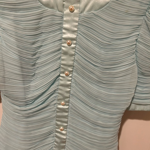 Talbots chiffon and satin blouse - Picture 8 of 10